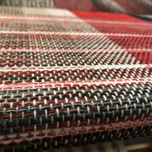 Red Black Woven Fabric
