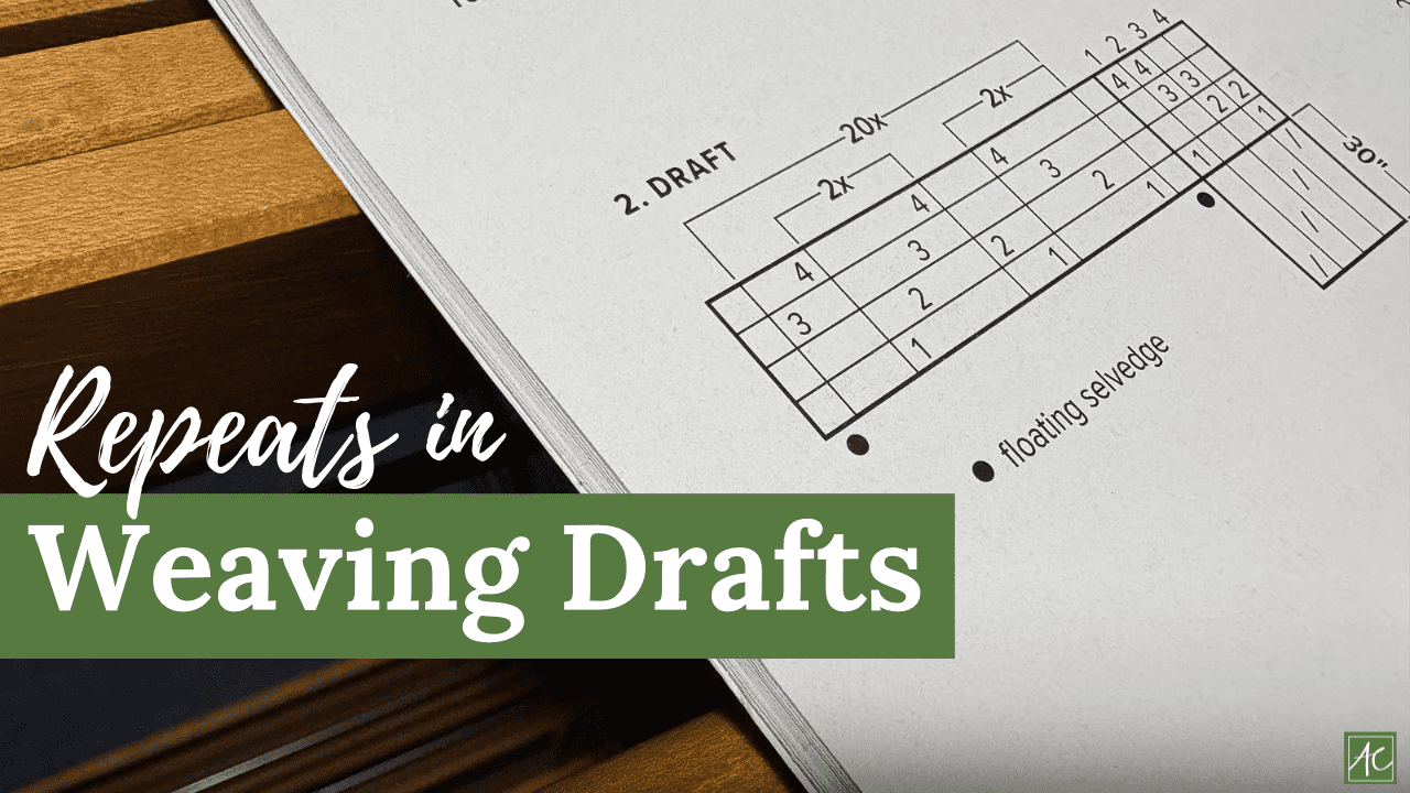 Repeats in weaving drafts